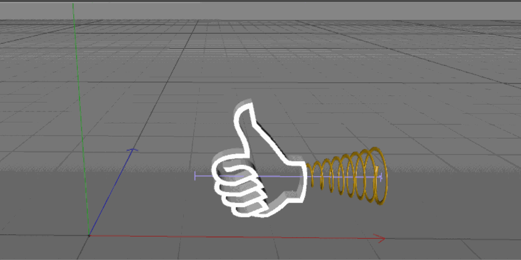 C4D怎么制作一个弹簧跳动效果的点赞动画?